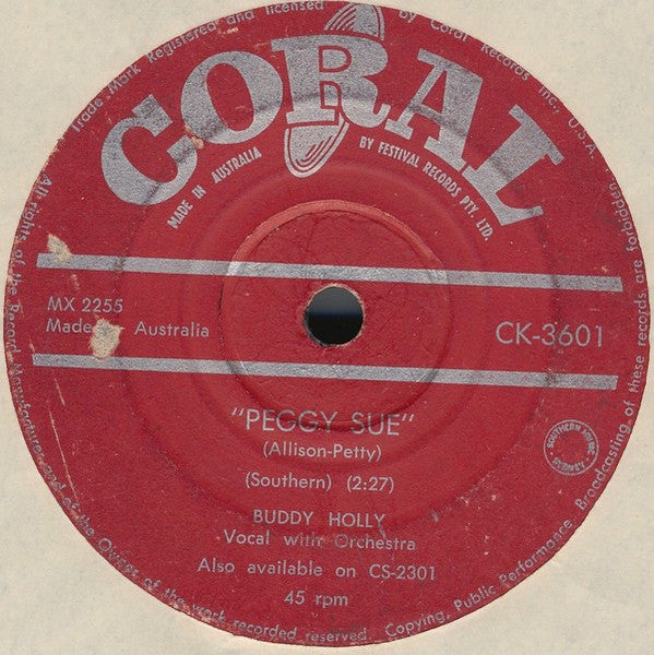 Buddy Holly : Peggy Sue / Everyday (7", Single)