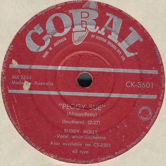 Buddy Holly : Peggy Sue / Everyday (7", Single)