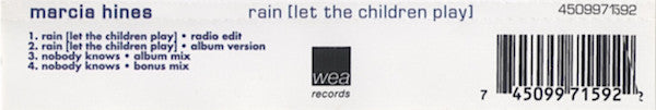 Marcia Hines : Rain (Let The Children Play) (CD, Single)