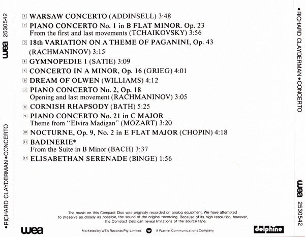 Richard Clayderman With Royal Philharmonic Orchestra : Concerto (CD, Album)