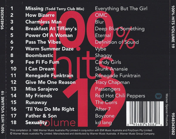 Various : 100% Hits Volume 19 (CD, Comp)