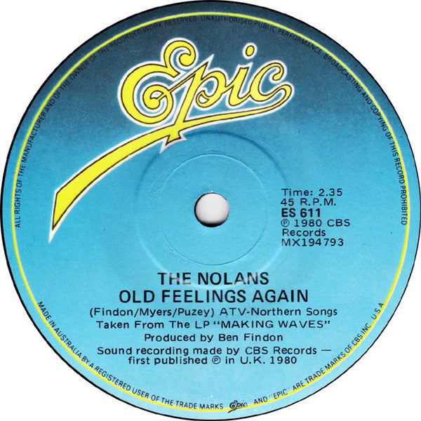 The Nolans : Attention To Me (7", Single, Ltd)