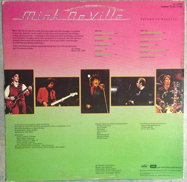 Mink DeVille : Return To Magenta (LP, Album)