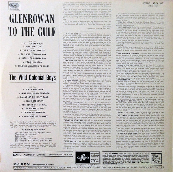 The Wild Colonial Boys : Glenrowan To The Gulf (LP, Album)