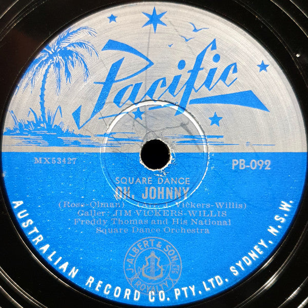 Jim Vickers-Willis, Freddy Thomas And His National Square Dance Orchestra : Oh, Johnny / Strip The Willow (Shellac, 10")