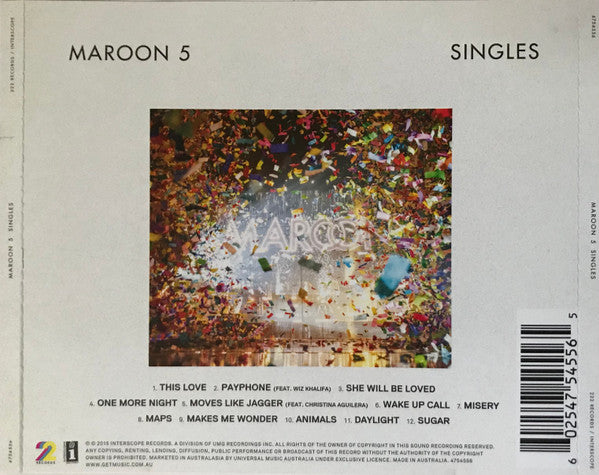 Maroon 5 : Singles (CD, Comp)