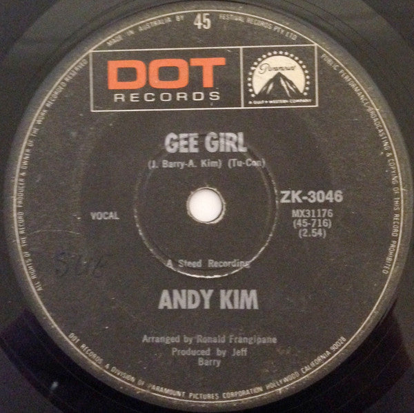 Andy Kim : Baby I Love You (7", Single)