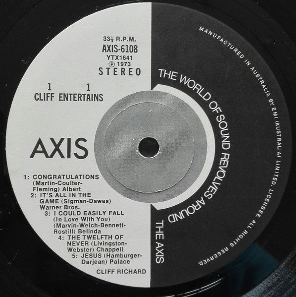 Cliff Richard : Cliff Entertains (LP, Comp)