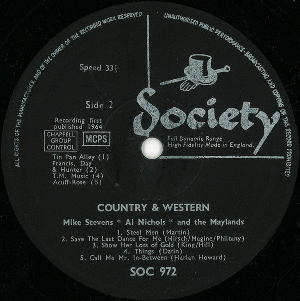 Mike Stevens (14), Al Nichols & The Maylands : Country And Western (LP, Album)