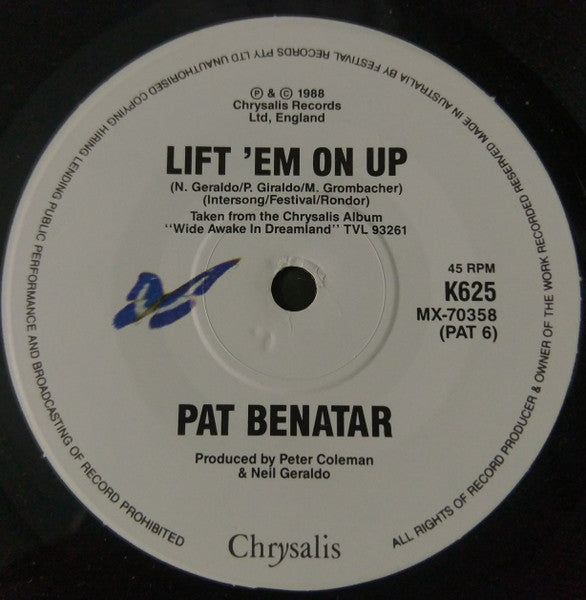 Pat Benatar : Don't Walk Away (7", Single)