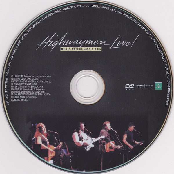 Willie Nelson, Waylon Jennings, Johnny Cash & Kris Kristofferson : Highwaymen Live! (DVD-V, PAL)