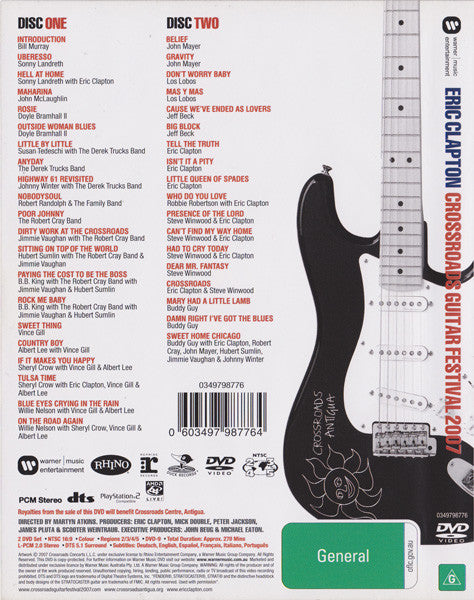 Eric Clapton : Crossroads Guitar Festival 2007 (2xDVD-V, NTSC)