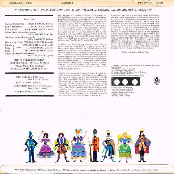 Gilbert & Sullivan : Iolanthe (2xLP, Album, Club)
