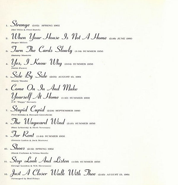 Patsy Cline : Live Volume Two (CD, Album, RM)