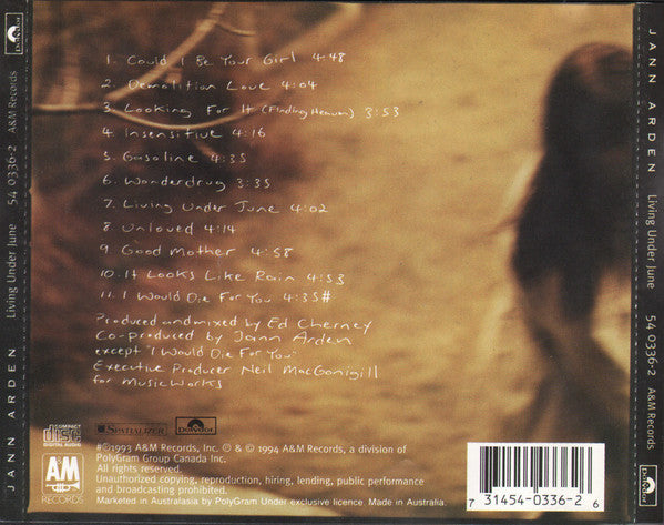 Jann Arden : Living Under June (CD, Album)
