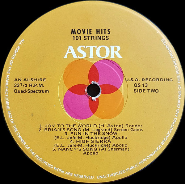 101 Strings, Jack Dorsey : Theme From The Godfather And Other Movie Hits (LP, Album, Quad)