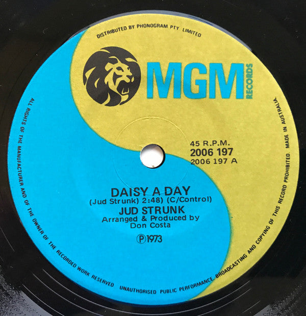 Jud Strunk : Daisy A Day  (7", Single)