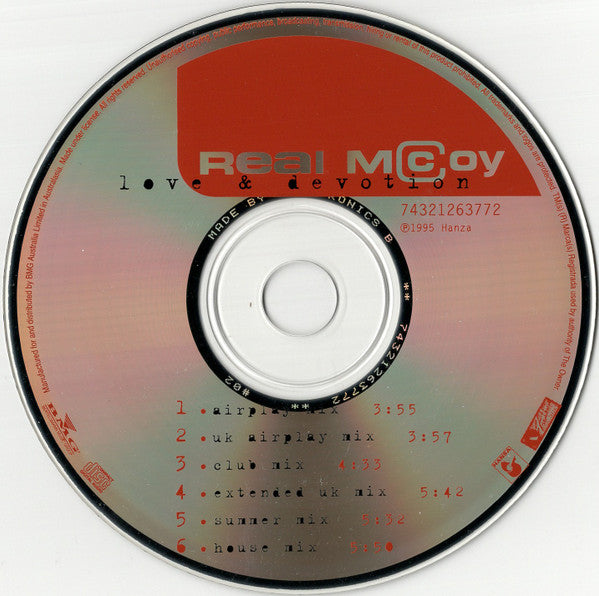 Real McCoy : Love & Devotion (CD, Single, Car)