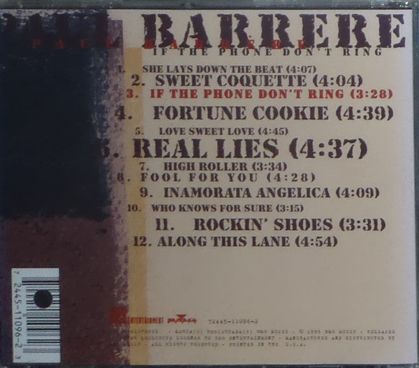Paul Barrere : If The Phone Don't Ring (CD, Comp)