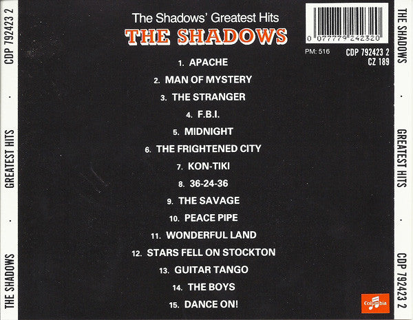 The Shadows : The Shadows' Greatest Hits (CD, Comp, Mono, RE)