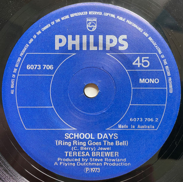 Teresa Brewer : Music, Music, Music / School Days (7", Single)