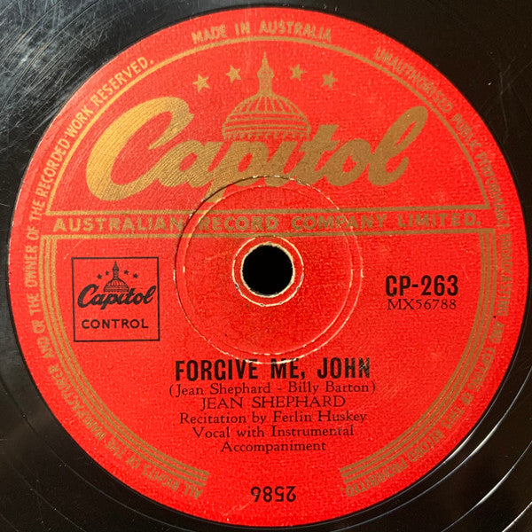 Jean Shepard : A Dear John Letter / Forgive Me, John (Shellac, 10")