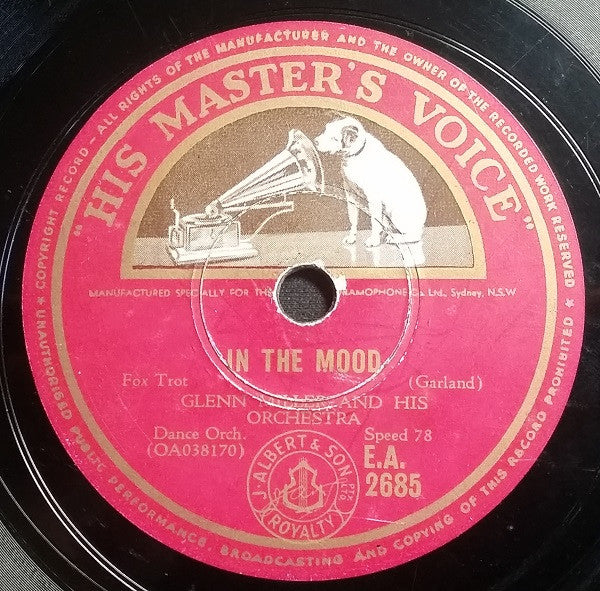 Glenn Miller And His Orchestra : In The Mood / What's Your Story, Morning Glory (Shellac, 10", RP)