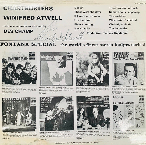 Winifred Atwell : Chartbusters (LP, Album)