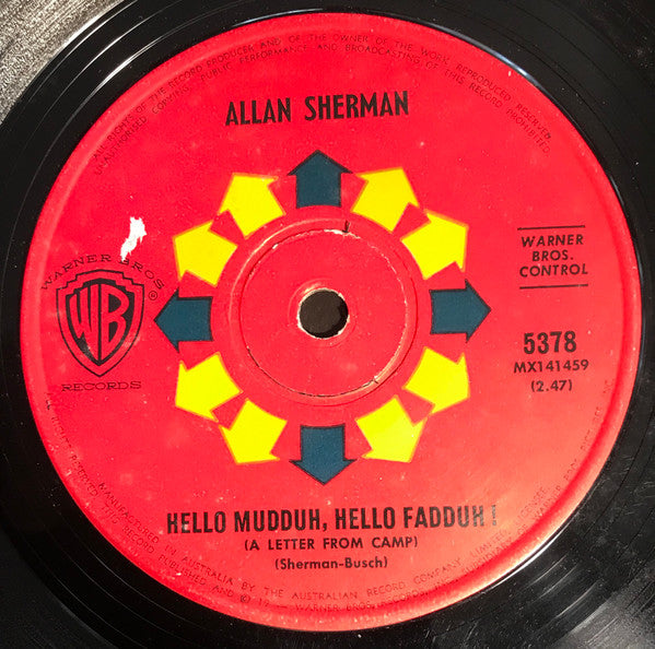Allan Sherman : Hello Mudduh, Hello Fadduh! (A Letter From Camp) / (Rag Mop) Rat Fink (7", Single)