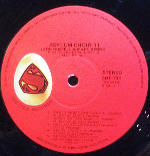 Leon Russell & Marc Benno : Asylum Choir II (LP, Album)