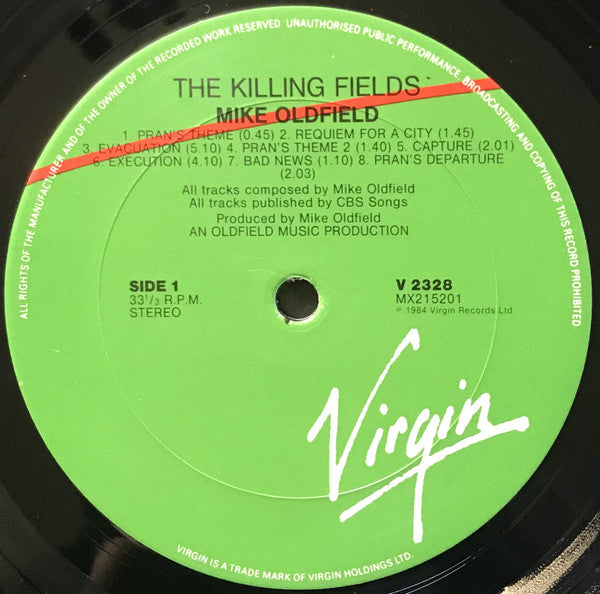 Mike Oldfield : The Killing Fields (Original Film Soundtrack) (LP, Album)