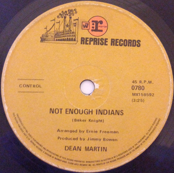 Dean Martin : Not Enough Indians (7", Single)