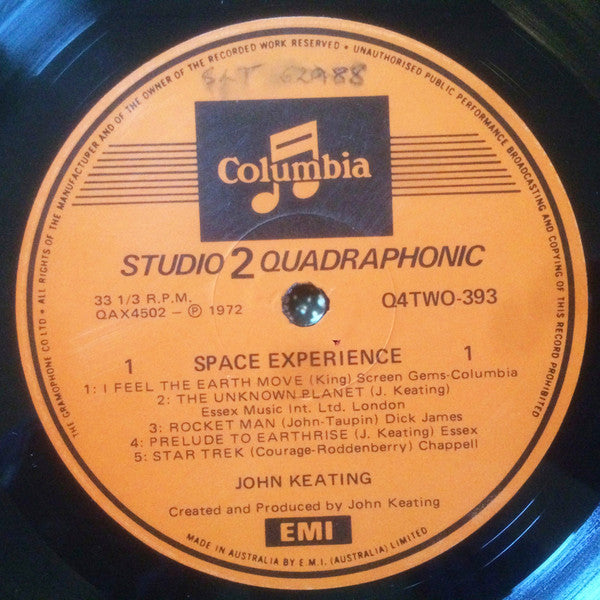 John Keating : Space Experience (LP, Album, Quad)