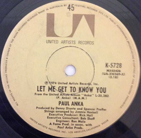 Paul Anka , With Odia Coates : One Man Woman / One Woman Man (7", Single)