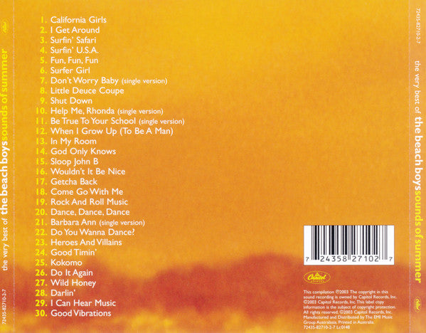 The Beach Boys : Sounds Of Summer - The Very Best Of (CD, Comp, RE)