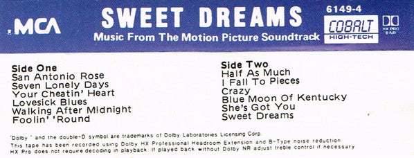 Patsy Cline : Sweet Dreams (Cass, Album)