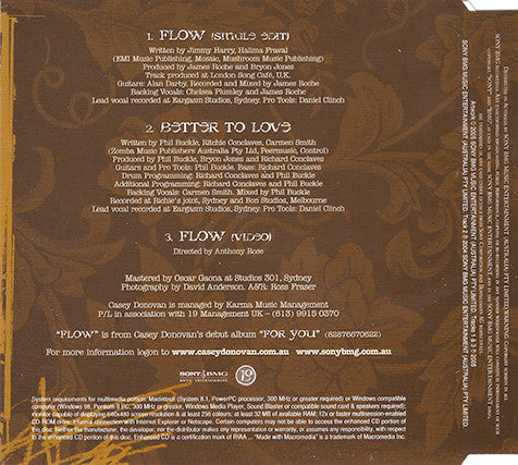 Casey Donovan : Flow (CD, Single, Enh)
