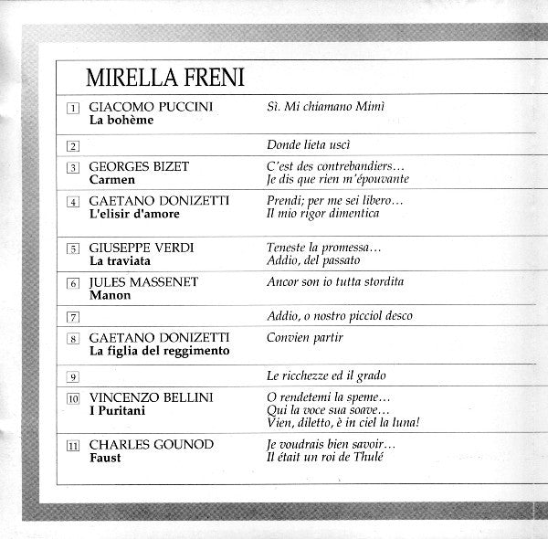 Mirella Freni : Mirella Freni (CD, Comp, RM)