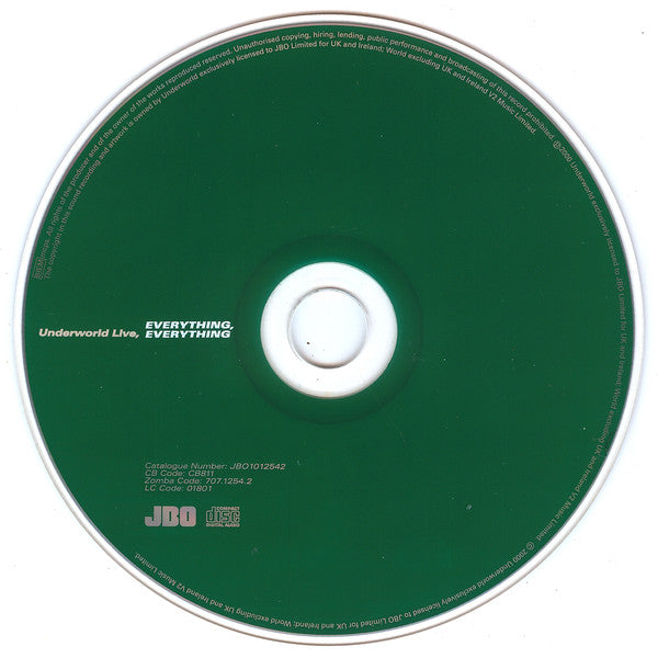 Underworld : Everything, Everything (Underworld Live) (CD, Album)