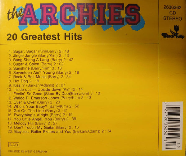 The Archies : 20 Greatest Hits (CD, Comp)