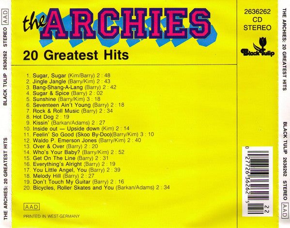 The Archies : 20 Greatest Hits (CD, Comp)