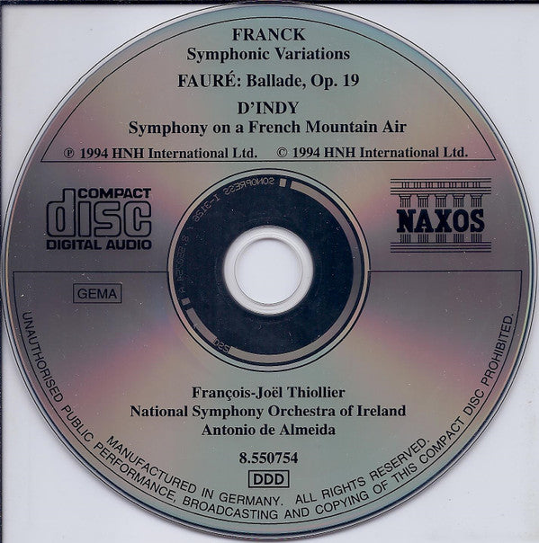 Franck*, Fauré*, d'Indy* | François-Joël Thiollier, National Symphony Orchestra Of Ireland, Antonio De Almeida : French Music For Piano & Orchestra (CD, Son)