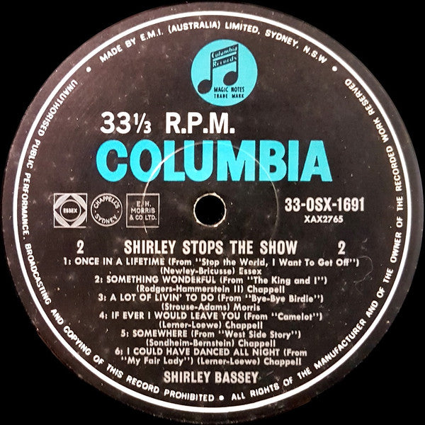 Shirley Bassey : Shirley Stops The Shows (LP, Album, Mono)