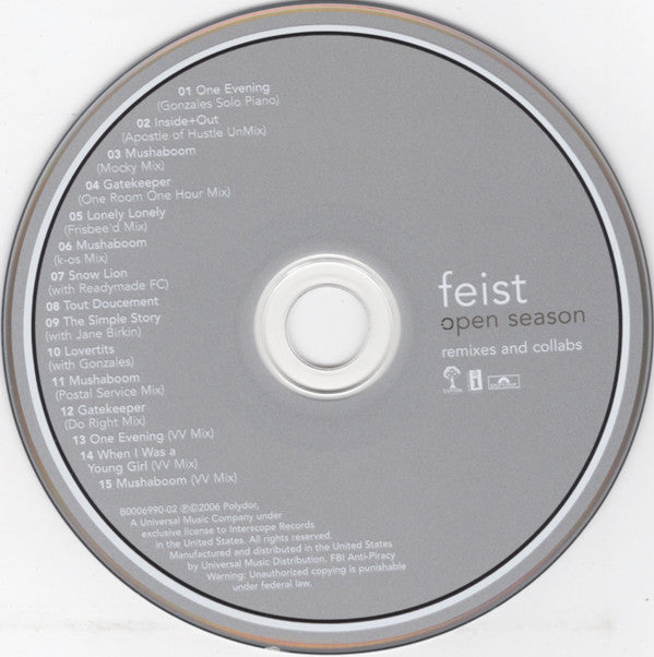 Feist : Open Season - Remixes And Collabs (CD, Comp)