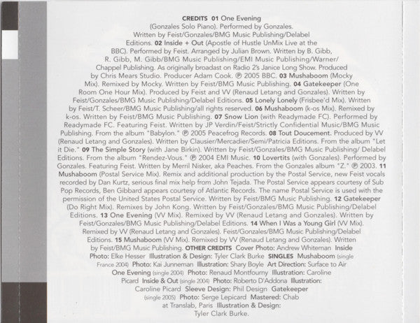 Feist : Open Season - Remixes And Collabs (CD, Comp)