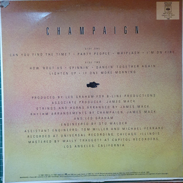 Champaign : How 'Bout Us (LP, Album)