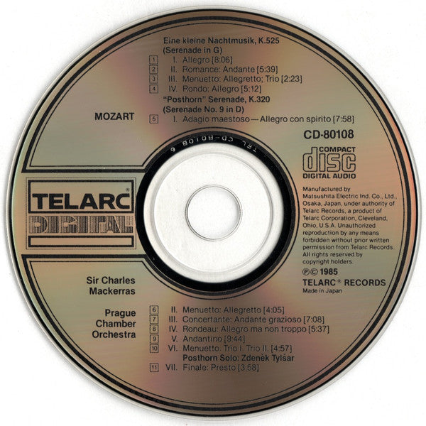 Mozart* - Sir Charles Mackerras, Prague Chamber Orchestra : Eine Kleine Nachtmusik • "Posthorn" Serenade (CD, Album, Mat)