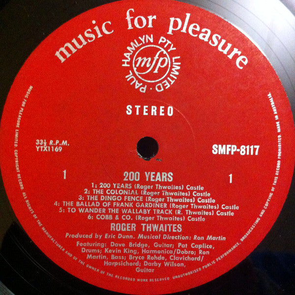 Roger Thwaites : 200 Years (LP, Album)