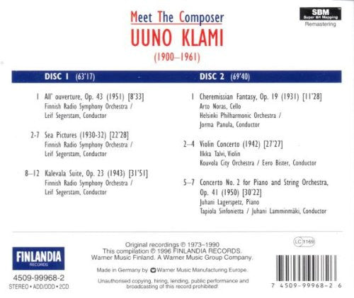 Uuno Klami : Uuno Klami (2xCD, Comp, RM)