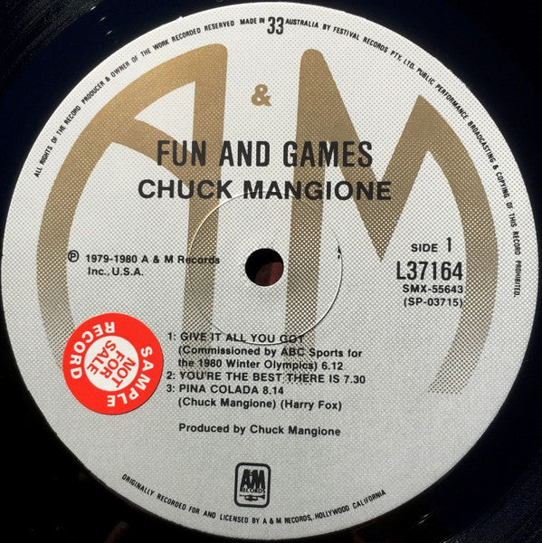 Chuck Mangione : Fun And Games (LP, Album)
